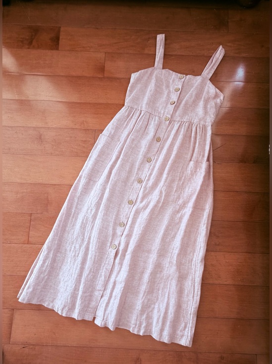 Rachel Zoe Dresses & Skirts - Blush Linen Button Front Maxi Dress , 6